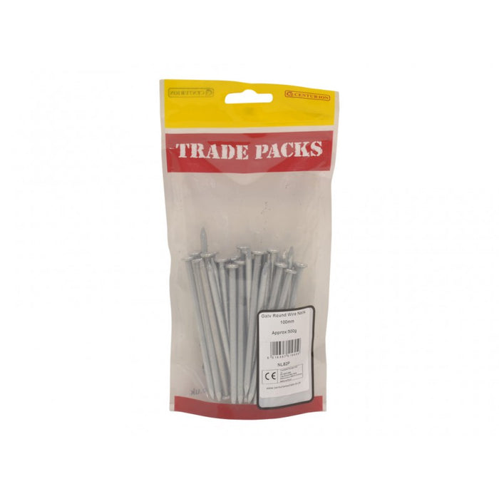 Round Wire Nails - Galvanised - 100mm (500g)