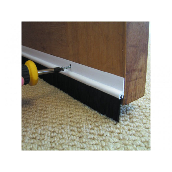 Threshold Strip Brush Screw Fix - 92cm White