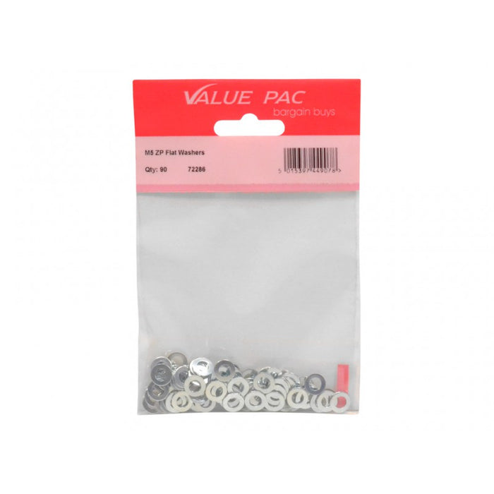 M5 ZP Flat Washers 80pk
