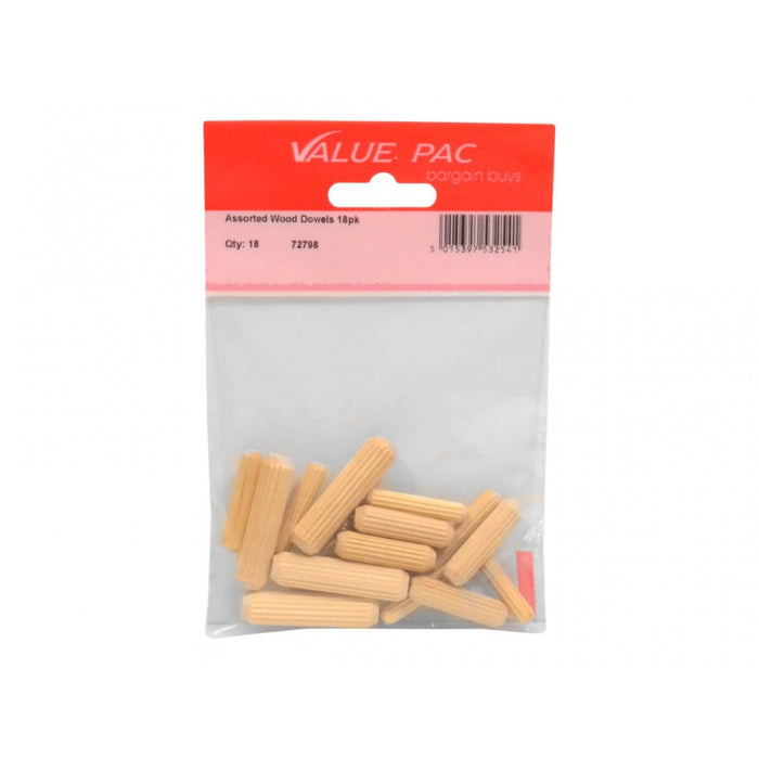 Assorted Wood Dowels 16pk