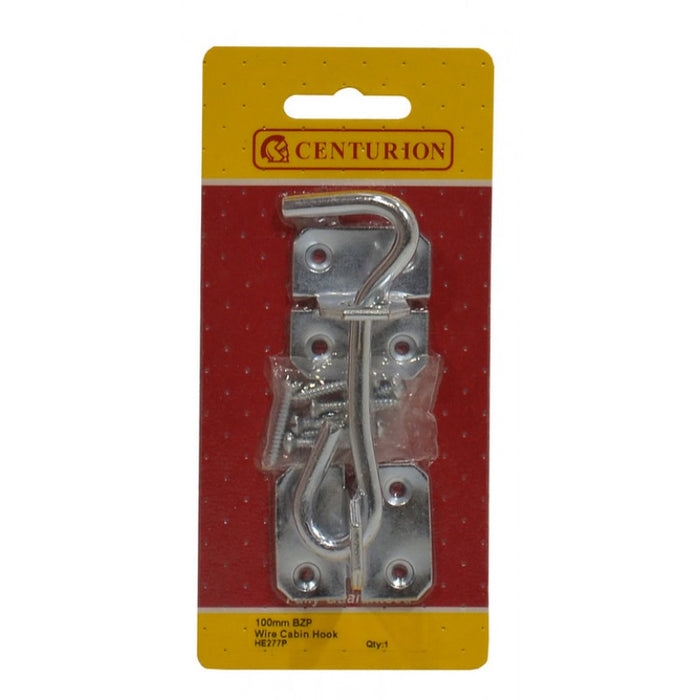 100mm (4") BZP Wire Cabin Hook