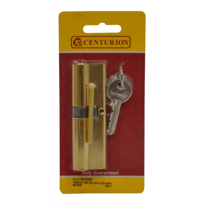 100mm (40/10/50) PB 6 Pin Double Euro Profile Cylinder