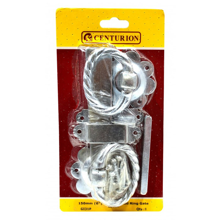 150mm (6") BZP Twisted Ring Gate Latch