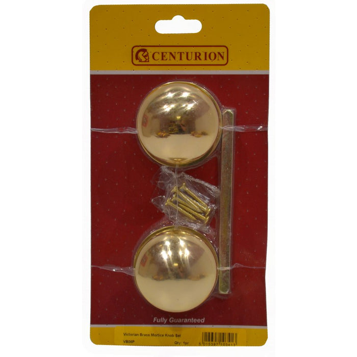 2 1/4" PB Victorian Mortice Knob