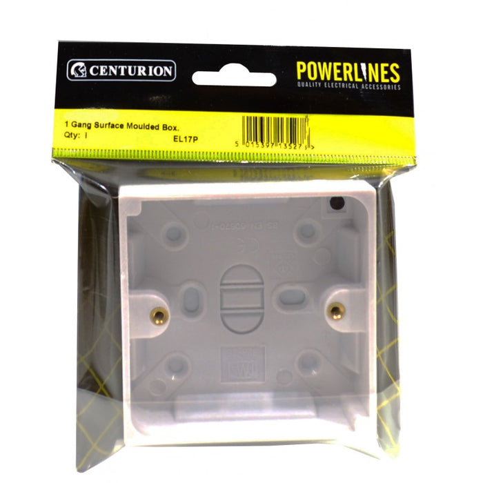 1 Gang 25mm Deep Surface Mounted Box