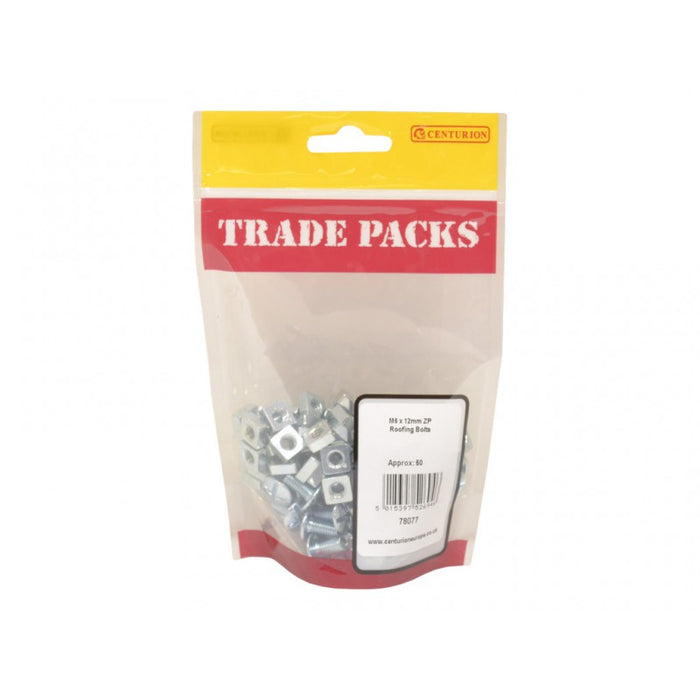 Roofing Bolts - ZP - M6 x 12mm (60 PK)