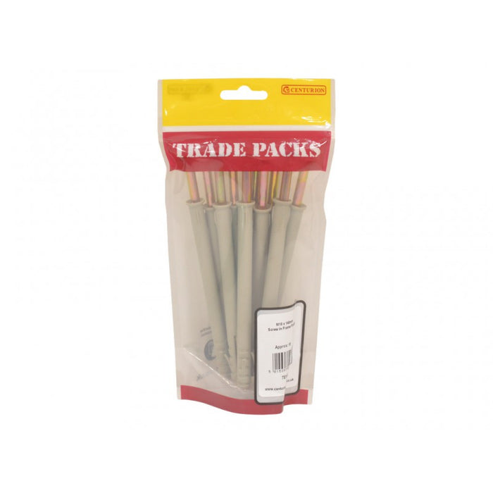 Screw In Frame Fixings - ZP - M10 x 140mm (10 PK)