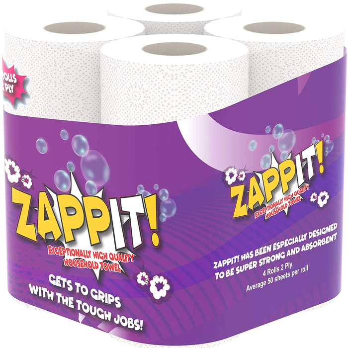 Zappit Kitchen Roll - 4 Pack
