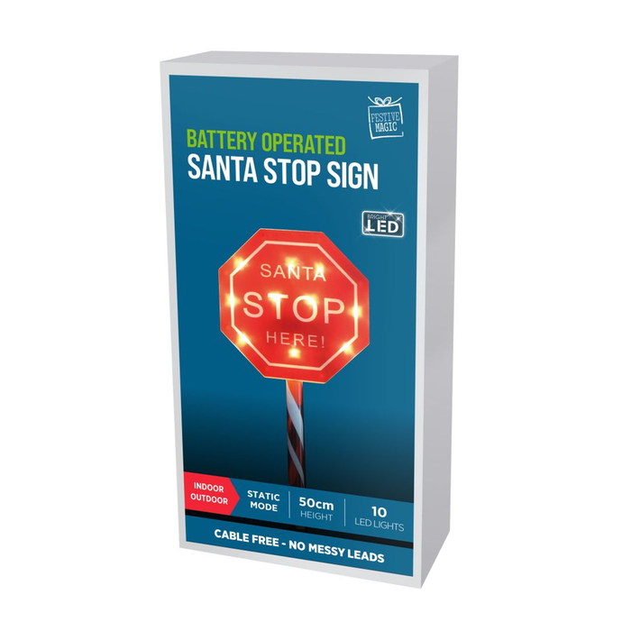 Battey Operated Santa Stop Sign