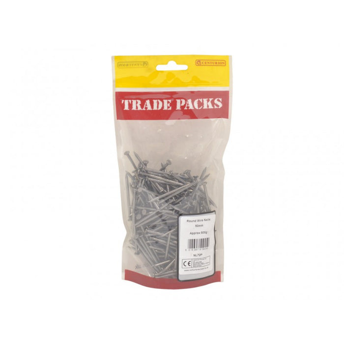 Round Wire Nails - Steel - 50mm (500g)