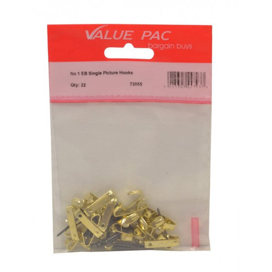 No 1 EB Single Picture Hooks 18pk