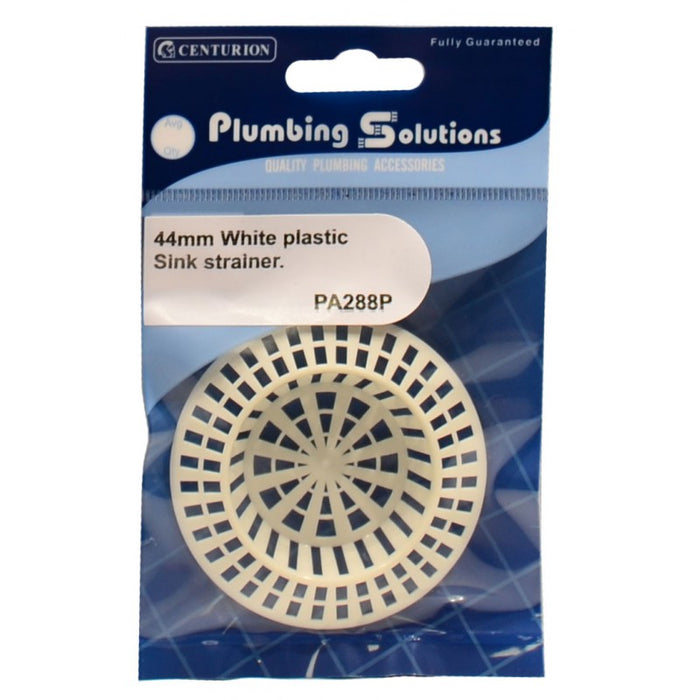 Sink Strainer - White Plastic - 1 3/4"