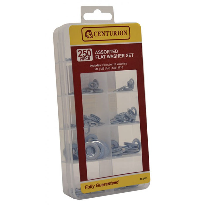 250 Piece Assorted Flat Washer Set