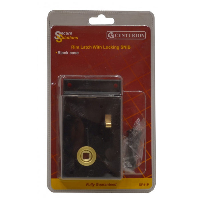 100mm x 75mm (4" x 3") Black Rim Latch