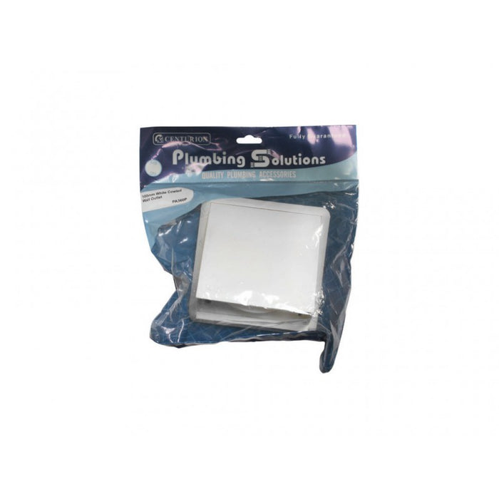 Cowled Wall Outlet - White - 100mm