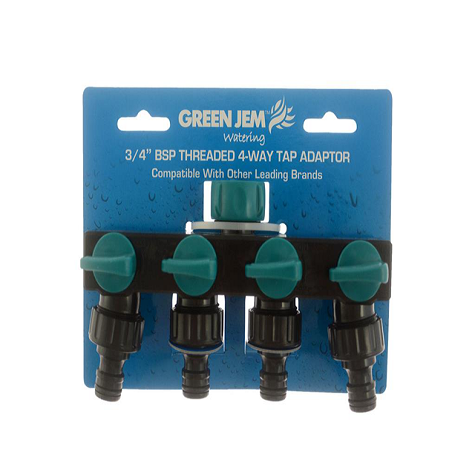 3/4" BSP Threaded 4-Way Tap Adapter