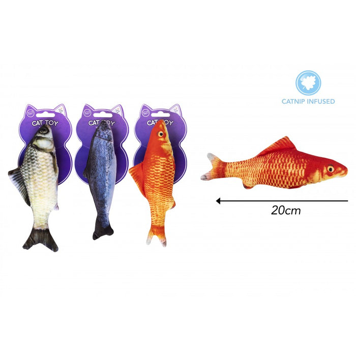 Catnip Fish Cat Toy 3 Asst