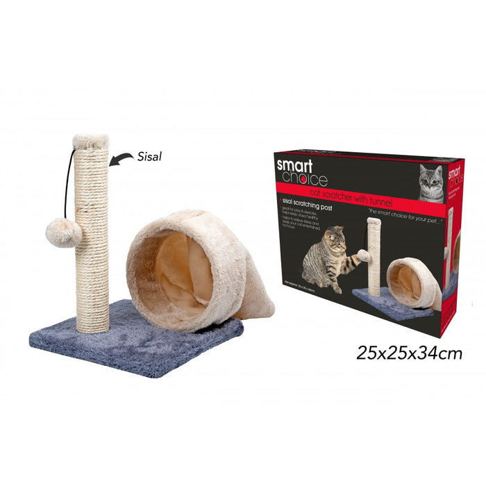 Cat Scratching Post With Tunnel And Ball