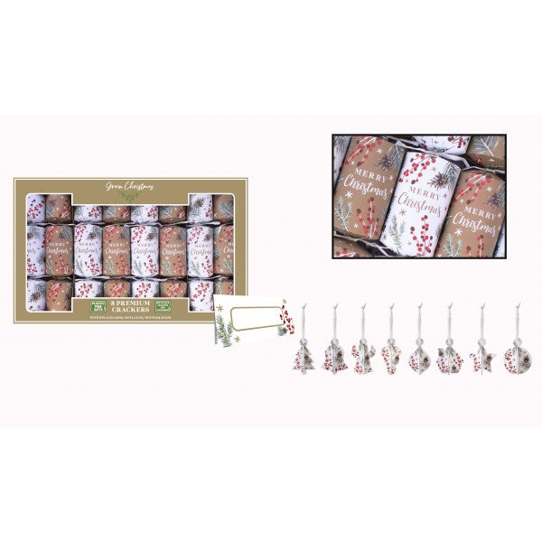 8 Pack Premium ECO Christmas Crackers