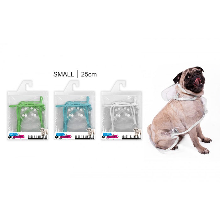 Small Waterproof Doggy Raincoat 3 Asst