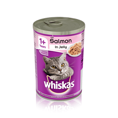 Whiskas 1+ Can With Salmon In Jelly 390g