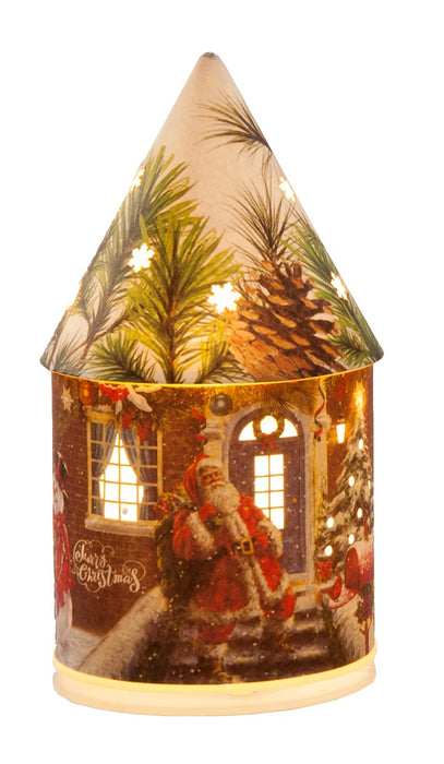 21cm BO Lit Paper Christmas Houses