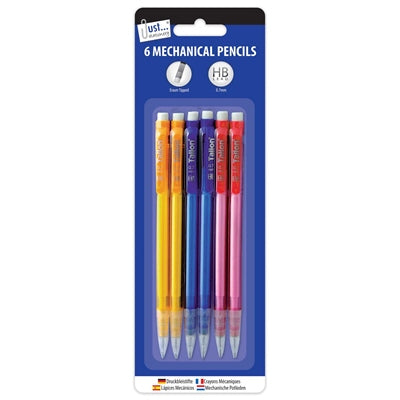 6 Mechanical Pencils with erasers