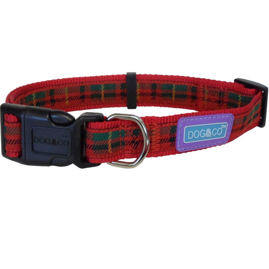 Red Tartan Dog Collar