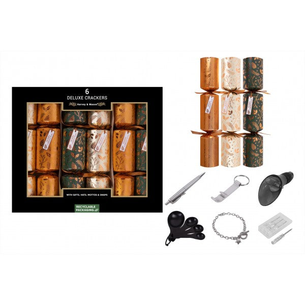 6 Deluxe Christmas Crackers
