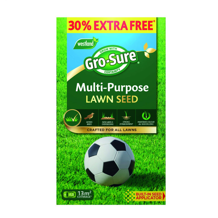 Gro-sure Multi Purpose Lawn Seed 10sq.m + 30% Extra Free