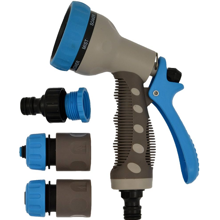 7 Dial Spray Gun & Fittings Set