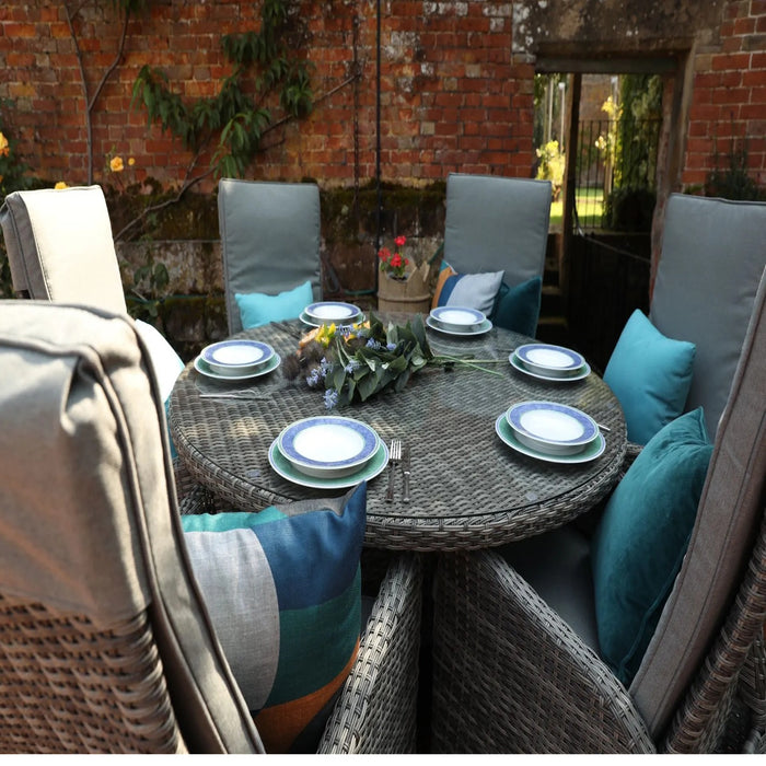 Tivoli 6 Seat Round Reclining Dining Set
