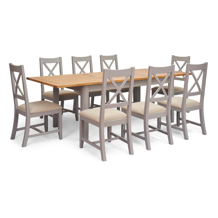 Canterbury 8 Seat 180/250x100cm Butterfly Extension Rectangular Dining Set