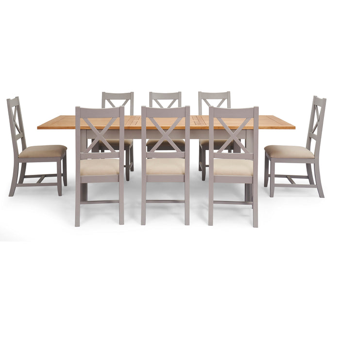 Canterbury 8 Seat 180/250x100cm Butterfly Extension Rectangular Dining Set