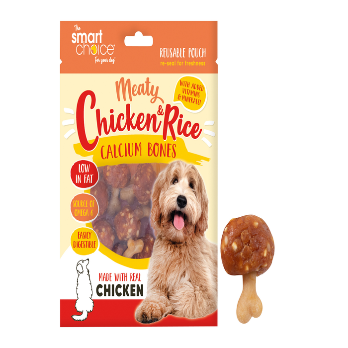 Chicken & Rice Calcium Bone Dog Treat 10 Pack