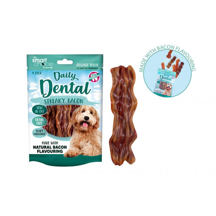 Smart Choice Dental Streaky Bacon Dog Treat 4 Pk 92g