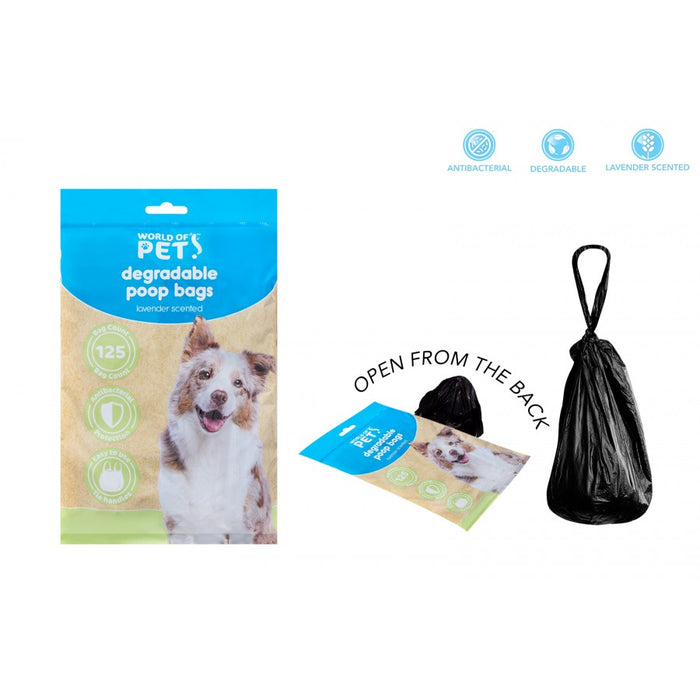 Antibacterial Degradable Dog Poop Bags 125 Pack