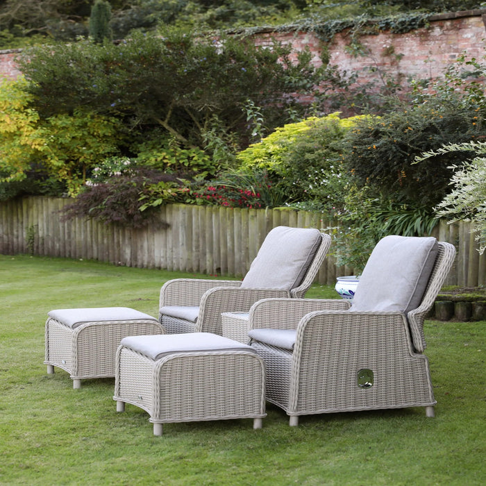 Cassano Dual Recliner Set with Footrests