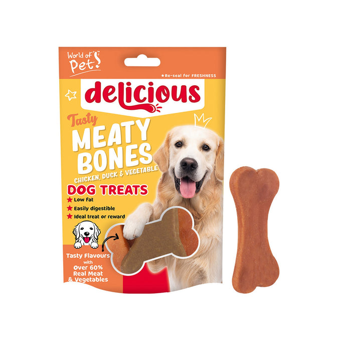 World of pets Meaty Bone Shaped Dog Treat 4 Pack 80g