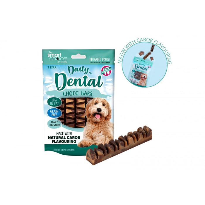 Smart Choice Dental Choco Bar Dog Treat 4 Pk 140g