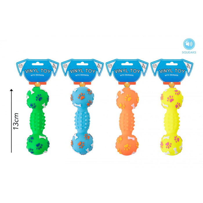 Squeaky Vinyl Dumbell Dog Toy