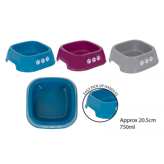 Plastic Printed Pet Bowl 20.5cm 750ml