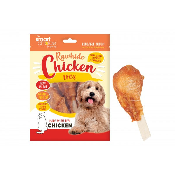 Rawhide & Chicken Leg Dog Treats 3pk