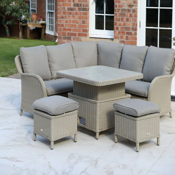 Cassano Mini Modular Set With 90cm Square Adjustable Table