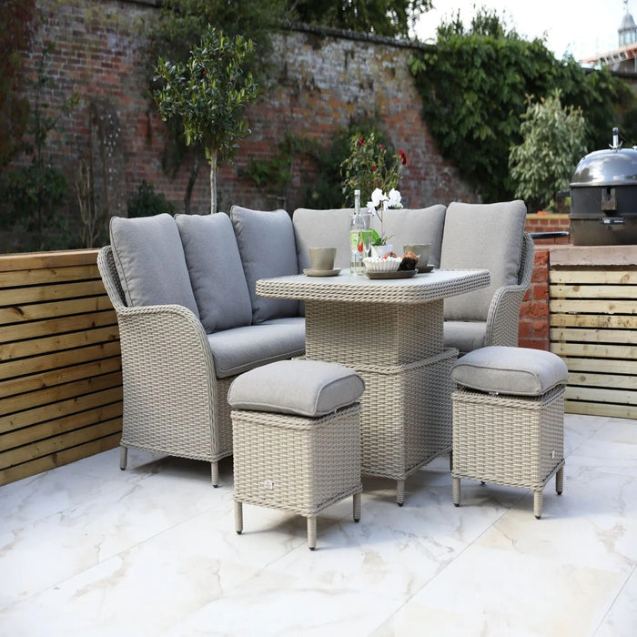 Cassano Mini Modular Set With 90cm Square Adjustable Table