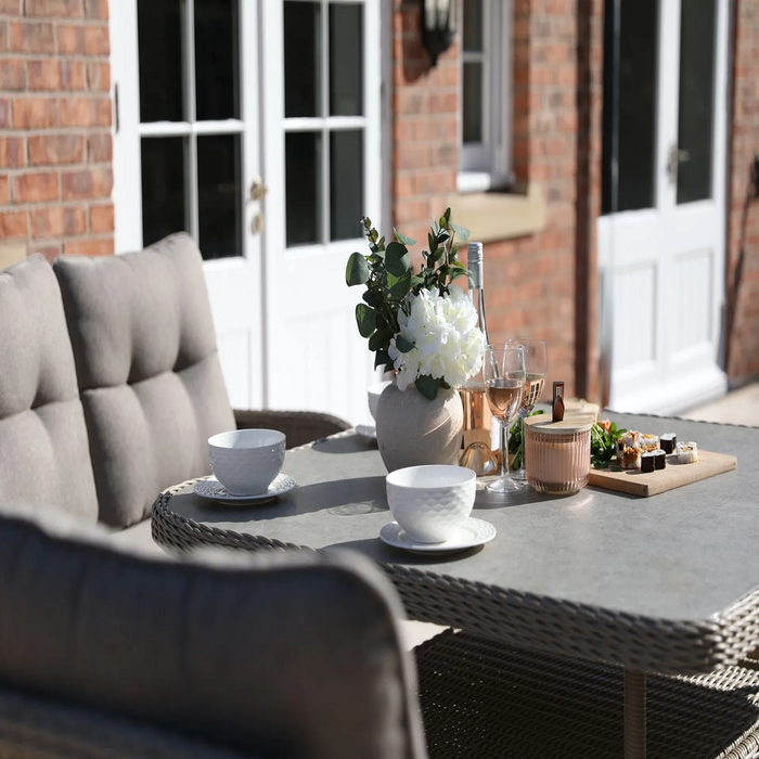 Cassano Curved Modular Set with 120cm Square Lounge Dining Table