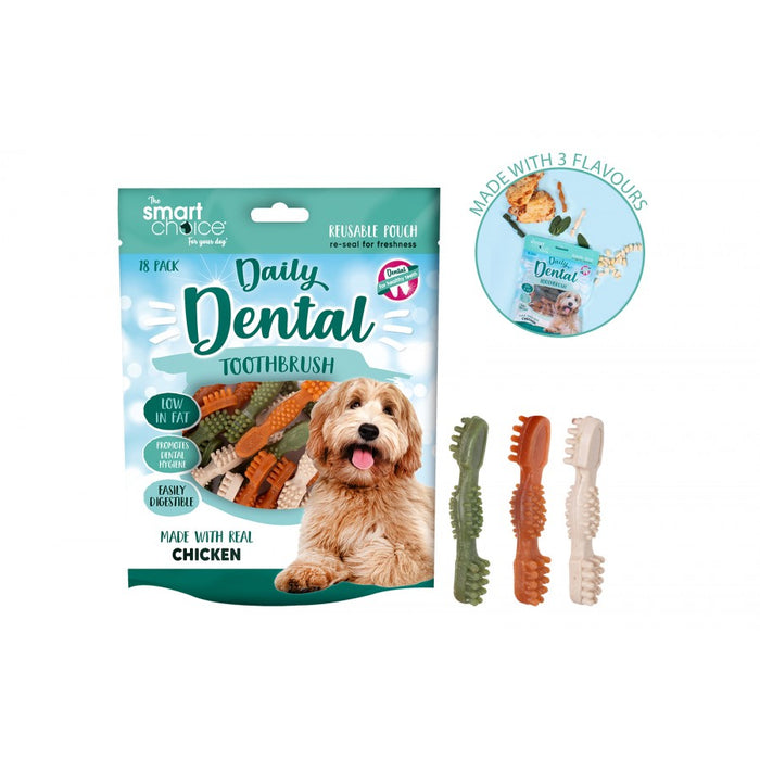 Smart Choice Dental Toothbrush Dog Treat 22 Pk 130g