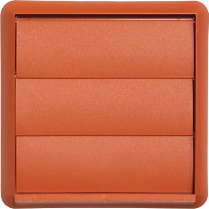Gravity Flap Wall Outlet - Terracotta - 100mm