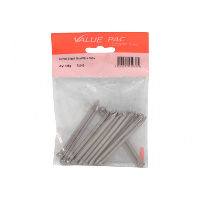 75mm Oval Wire Nails - 120g pack