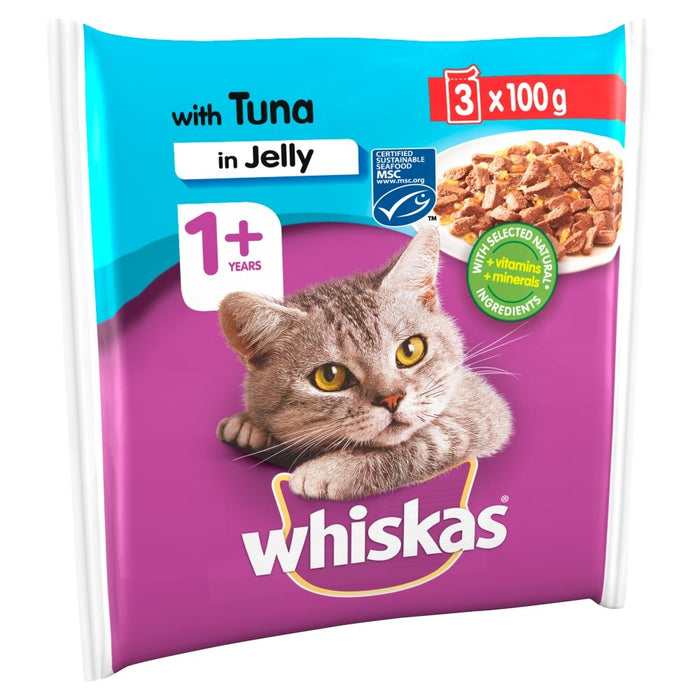 Whiskas 1+ Years Tuna In Jelly 3 x 100g